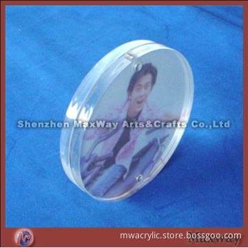 Round 8mm Thickness Clear Hot Selling Acrylic Picture Frame